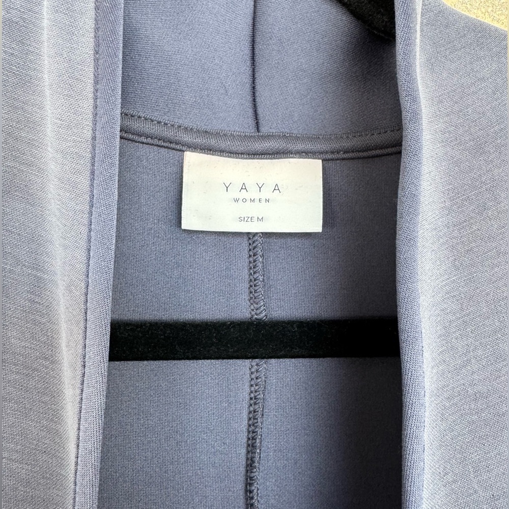 YAYA Women's Blue/gray Open Cardigan - Picture 2 of 3